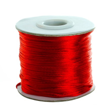 Red color Rat tail Cord Chinese/China Knot Rat-Tail Chinese Knot Satin Macrame Beading Jewelry stain silk cord